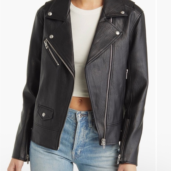 Blank NYC Faux Black Leather Moto Jacket - Picture 4 of 5